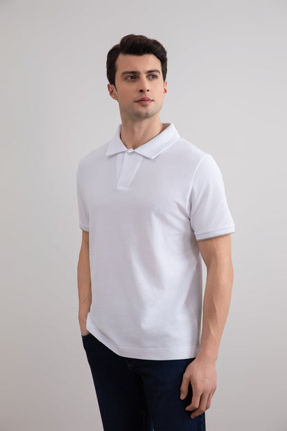 White Cruise Open Polo Shirt