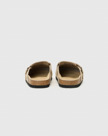 Buckle Suede Clogs Sandals